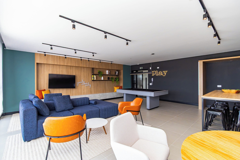 Living area, Studio Luxo Vista Centro de Curitiba, Curitiba