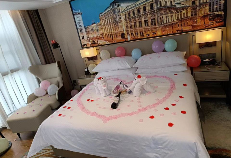 Bedroom 2, Vienna International Hotel (Kunming Xinluoshiwan South Bus and Subway Station), Kunming