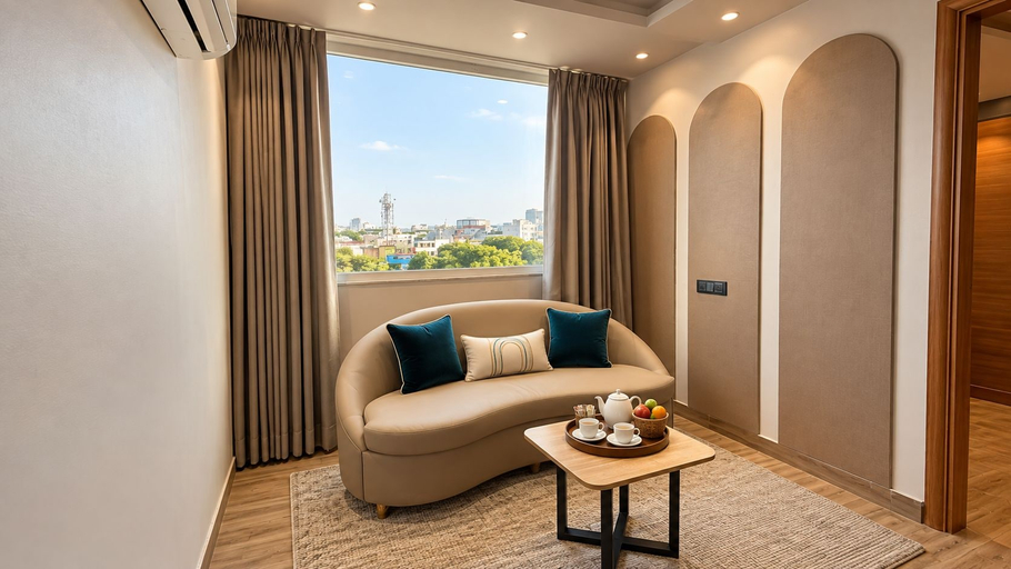 Living area, Hotel IP Pavilion By Qotel Shahdara, Delhi