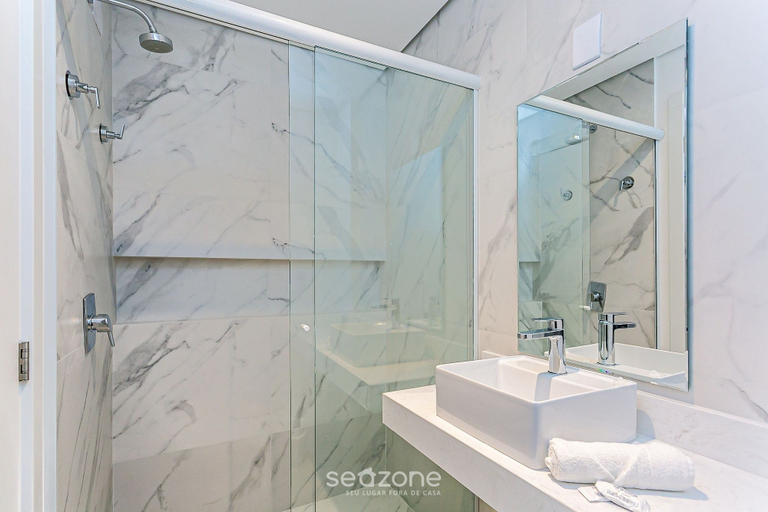 Bathroom, Beautiful Apart 5 Minutes From Jurere Beach Epc025, Florianopolis
