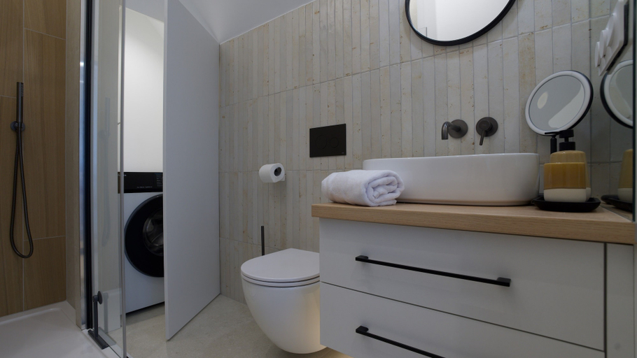 Bathroom 4, Domki Sun&Snow w obiekcie Aura Kaszub, Kartuzy