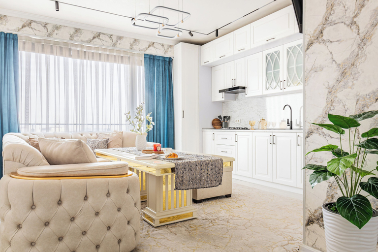 Living area 3, Apartments Piramit in Tashkent, Tashkent City
