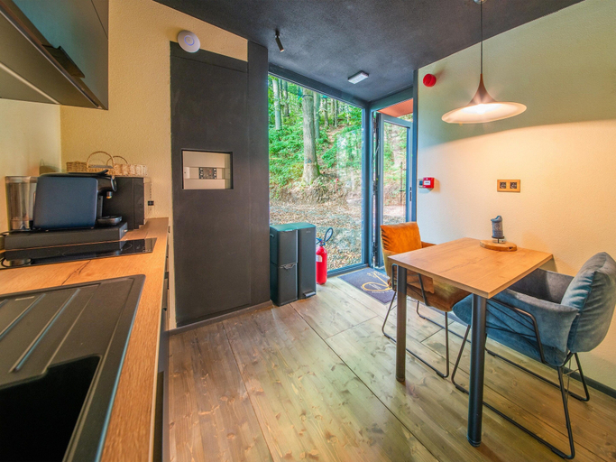 Living room, Under the Canopy: Wood Ragwort Hut, Luxembourg