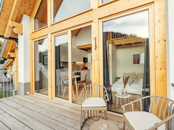 Terrace/patio, Chalet # 8 for 2 People With Sauna, Murau