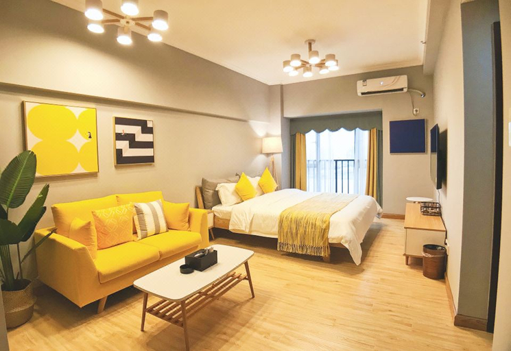 Bedroom 2, Oda Theme Apartment (Guangzhou Wanshengwei Pazhou Convention and Exhibition Center), Guangzhou