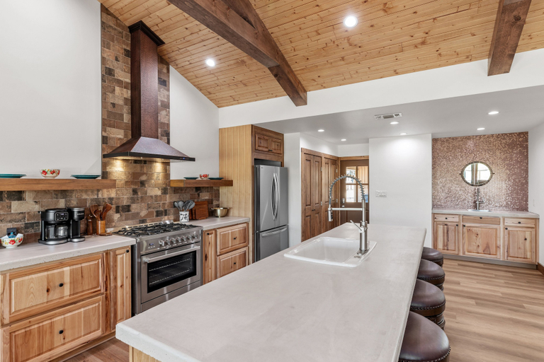 Private kitchen 3, Guadalupe Bluff Trail House 5 Bedroom Home, Kerr