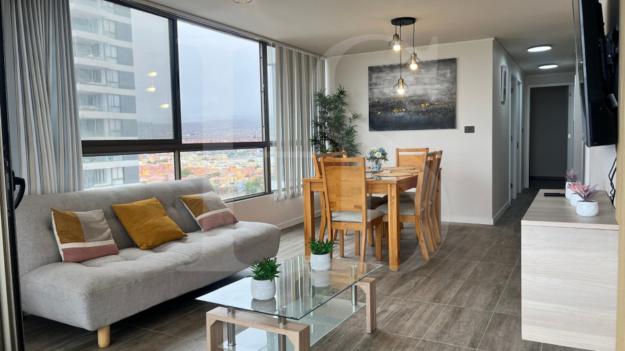 Living area 4, EXCLUSIVO DEPTO VISTA AL MAR 3D - 2B, Antofagasta