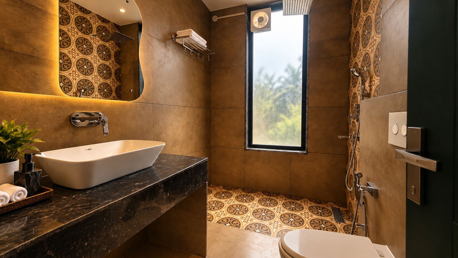 Bathroom 5, Luxuria Jim Corbett - By Moustache, Nainital