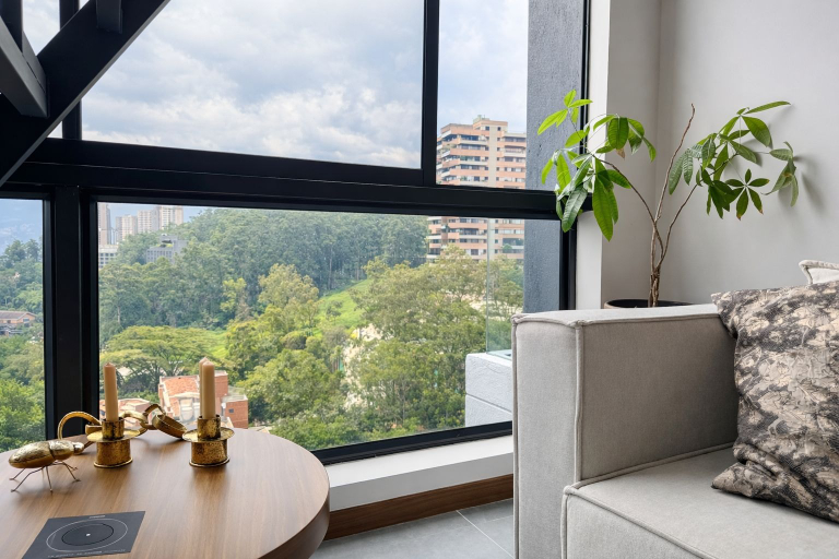 Living area 3, Luxury Duplex with City Views, Medellín
