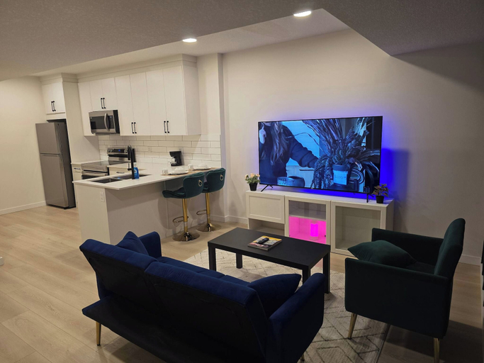 Living room 2, Reignare Suites 1-bed Basement in SW Edmonton, Division No. 11