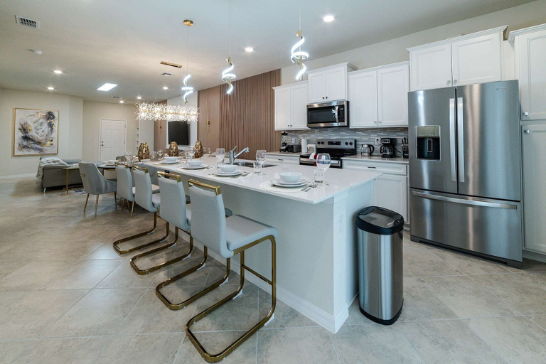Private kitchen, Orlando 5BR Villa w/ Private Pool & Themed Rooms, Lake