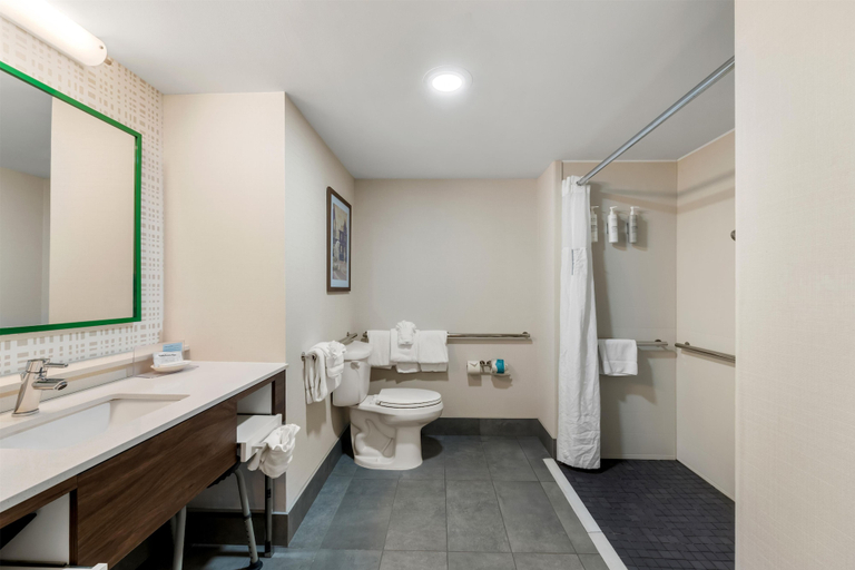 Bathroom 5, Hampton Inn & Suites Charlotte Airport, Mecklenburg