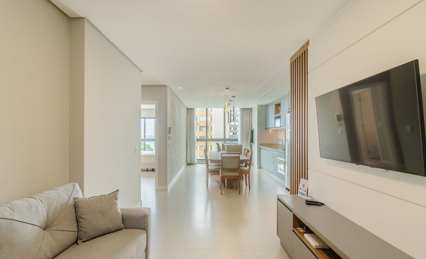 Living area, Apartments in the Turquesa Building - Balneario Picarras - RTS, Piçarras