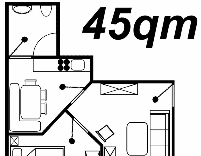Floor plan, Captain's House Apartment 7, Cuxhaven