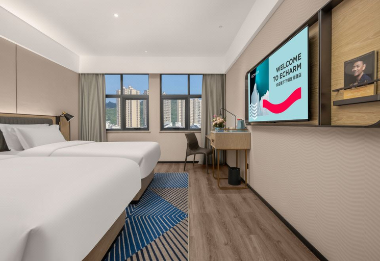 Bedroom 2, Echarm Hotel Changsha Economic Development Zone Haide Park Electric Power Vocational College, Changsha