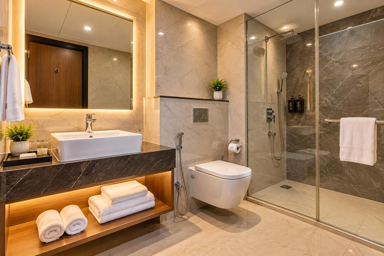 Bathroom, Apple Suites, Mumbai Suburban