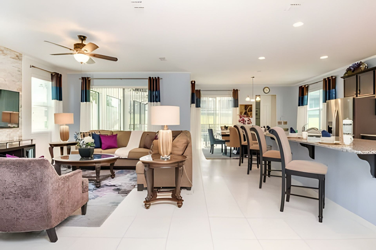 Living area 3, Disney 6BR Villa w/ Pool & Themed Rooms, Osceola