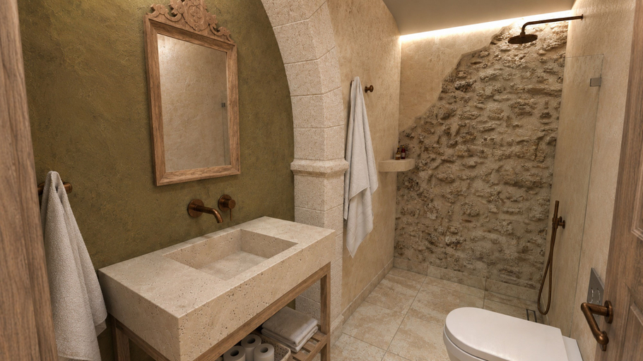 Bathroom 4, Pepi Boutique Hotel - Adults Only, Crete