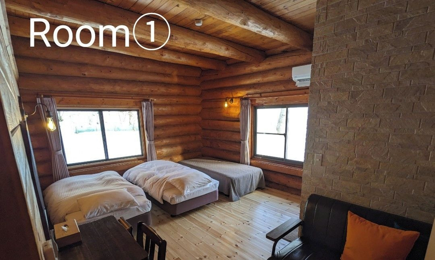 Bedroom 3, Log cabin rental & Finland Sauna Step House, Yamanakako