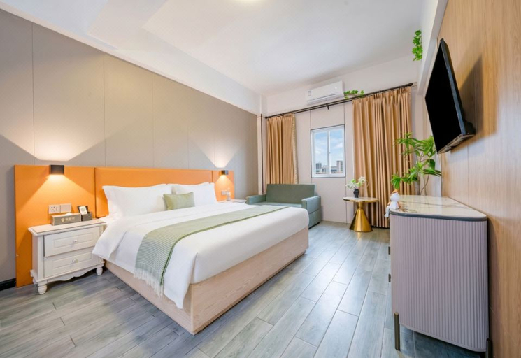 Bedroom 2, Weifudun Apartment (Xiaobei Metro Station Linghu Building Branch), Guangzhou