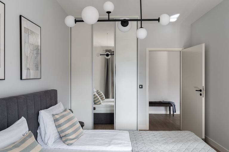 Bedroom 1, Scala City Center with Parking, Gdańsk City
