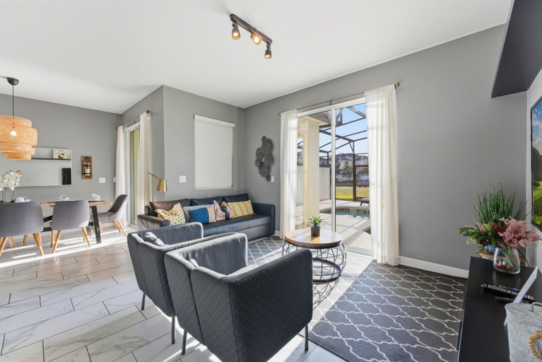 Living area 5, 4BR Townhome w/ Pool at Champions Gate, Osceola