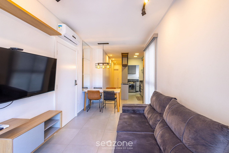 Living area, Modern Apt 800m From Beach Itapema Jzz702, Itapema