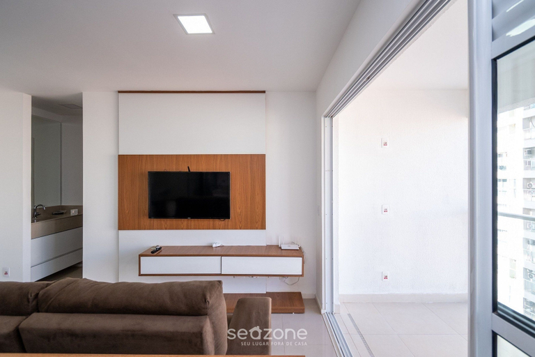 Living area 4, 1BR apt w/ Balcony, Jardim Goias - Msso1208, Goiania