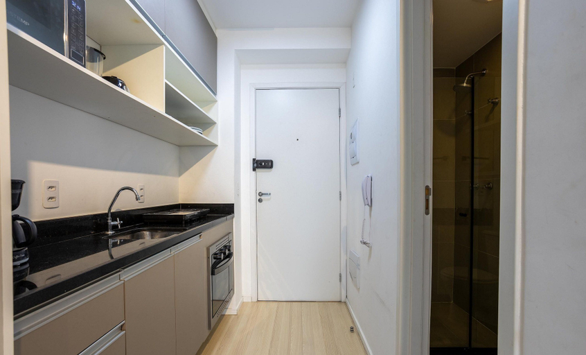Private kitchen, Studios in Build. w/ Pool in Bela Vista SP - Sncs, São Paulo