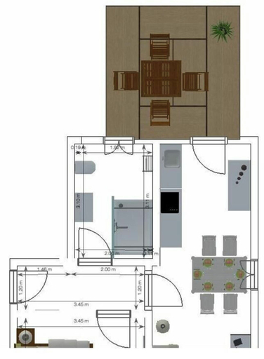 Floor plan, Holiday Apartment With 1 Bedroom, Cuxhaven