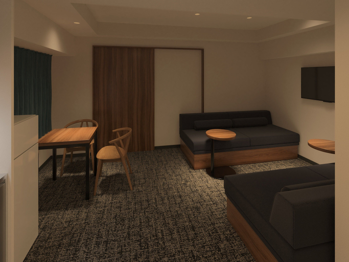 Living area, KOKO HOTEL Residence Asakusa Nitenmon, Taitō