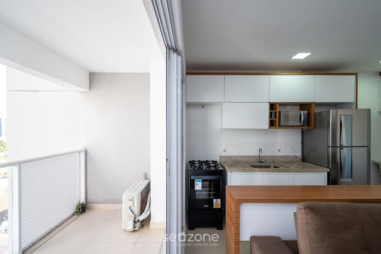 Private kitchen, 1BR apt w/ Balcony, Jardim Goias - Msso1208, Goiania