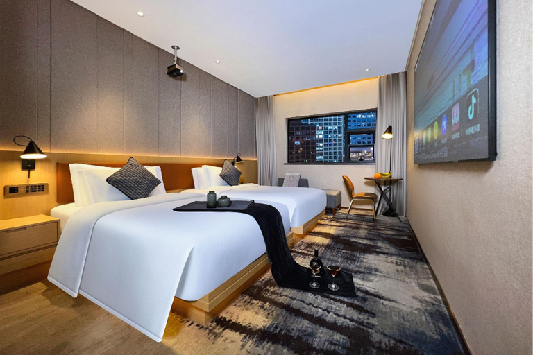 Bedroom 2, Yizhi Hotel (Guangzhou Yuexiu Park Railway Station Branch) 宜致酒店(广州越秀公园火车站店), Guangzhou