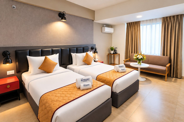 Bedroom 2, The Altruist Whitefield Hotel, Bangalore