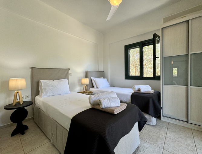 Bedroom 3, Villa Nynemia in Almyrida, Crete