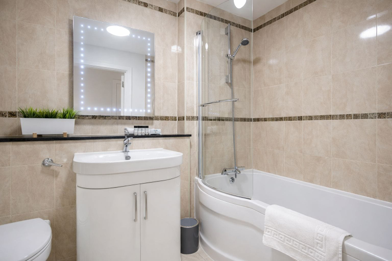 Bathroom, Roomspace Apartments - Nevis Court, London