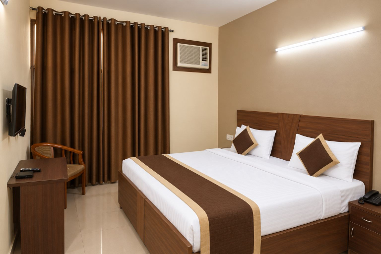 Bedroom 4, Hotel Akash Palace, Gautam Buddha Nagar
