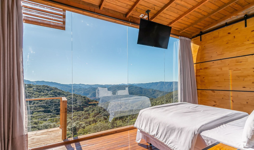 Bedroom 3, Cabana acolhedora c jacuzzi serra VST015, Anitápolis