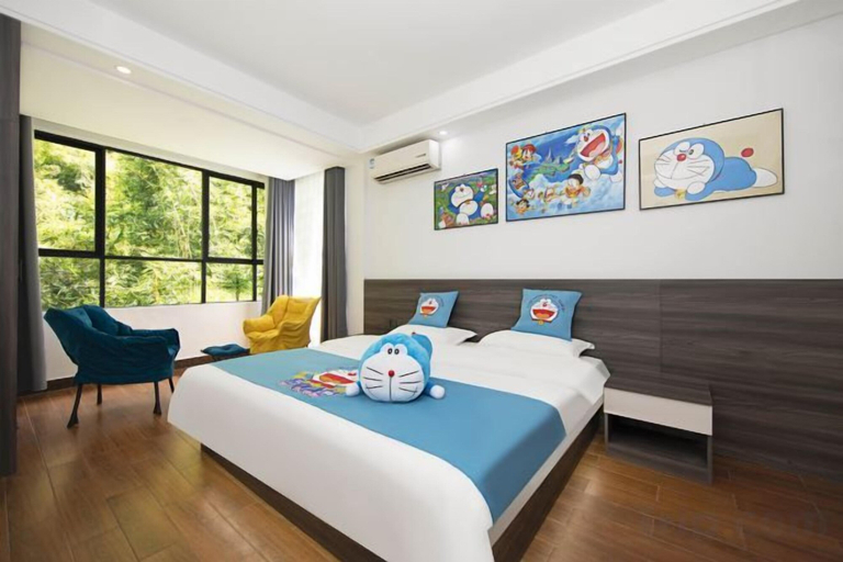 Bedroom, Haluoqing·Mountain View Luxury Vacation Homestay (Yangshuo Qiangu Qing Store), Guilin
