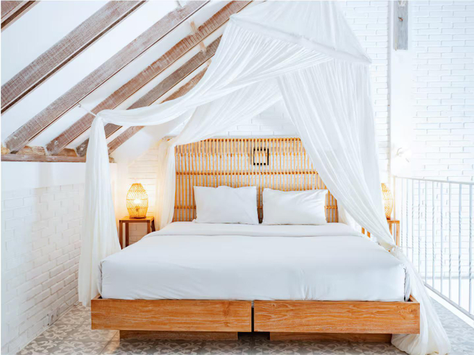 Bedroom 2, Echopearl - 1 BR White Studio House near Echobeach, Badung