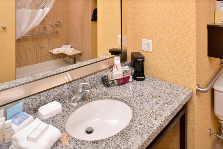 Bathroom 4, Hampton Inn Iowa City/University Area, Johnson