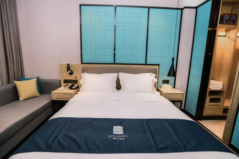 Bedroom, Echarm Hotel Hefei South Railway Station Qiupuhe Road Metro Station, Hefei