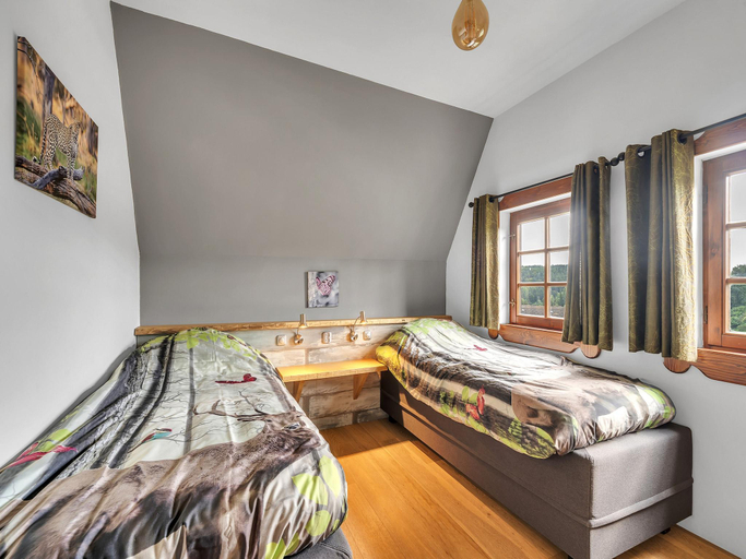 Bedroom 3, Villa in Czechia with Heated Pool & Mountain Views, Trutnov