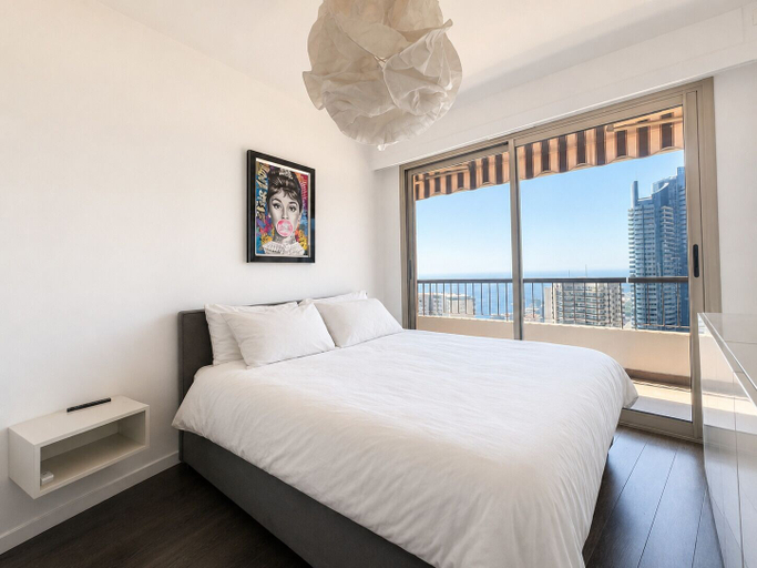 Bedroom 2, Near Monaco Top Floor Sea View Terrace, Alpes-Maritimes