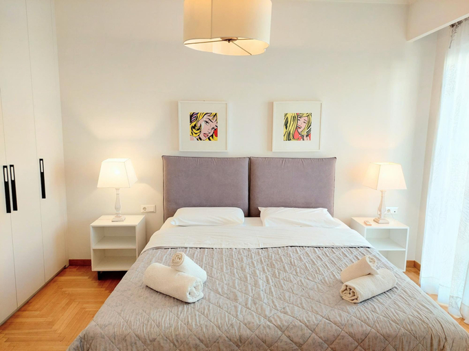 Bedroom 4, Elegant Apartment in Acropolis, Attica