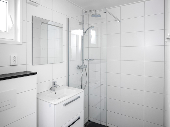 Bathroom, Lodge in Schaijk with Enclosed Garden, Landerd