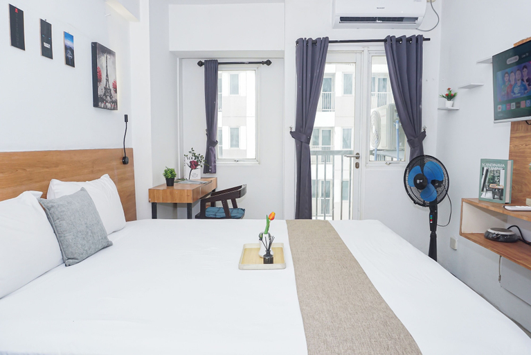 Bedroom 1, Best Deal Studio Apartment At Grand Sentraland Karawang, Karawang