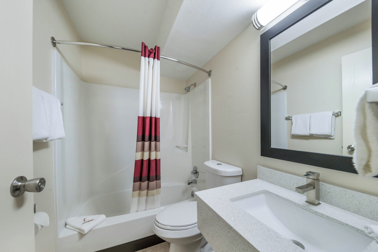 Bathroom 4, Red Roof Inn & Suites Denton, Denton