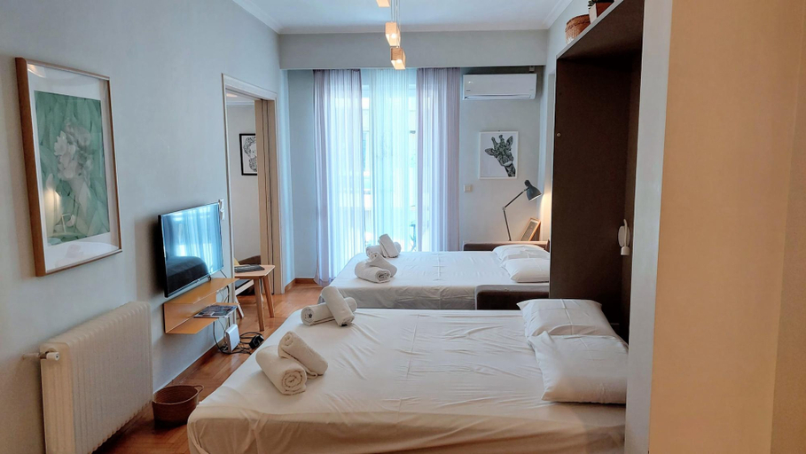 Bedroom 3, Stylish Apartment in Acropolis, Attica