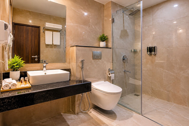 Bathroom 3, Hotel Sunrise, Jaipur